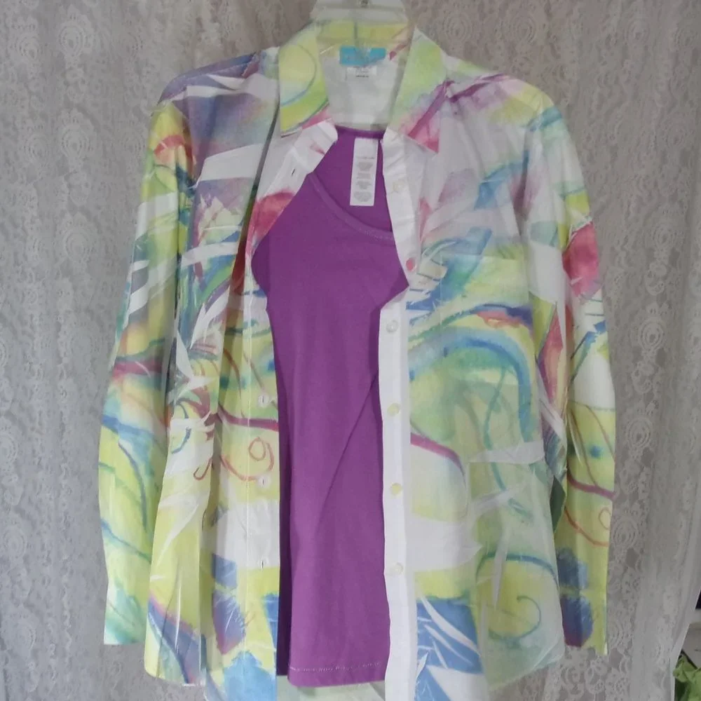 Tie Dyed Oversize Classic Shirt Bonus FREE Tank By Frame Up